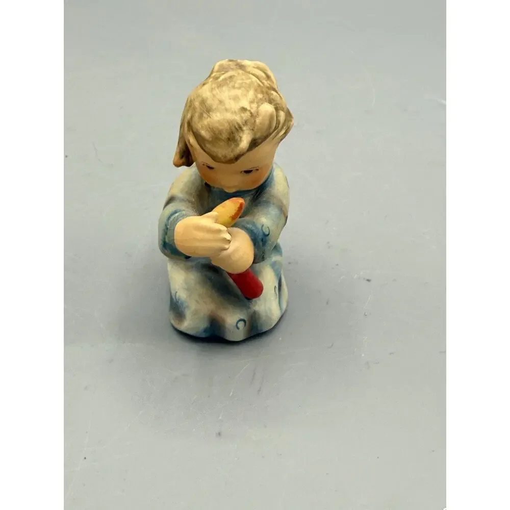 Vintage Hummel Goebel W Germany Blue Angel w Candle Figurine 3”